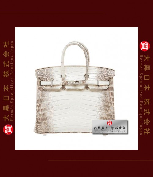 HERMES BIRKIN 25 (Pre-Owned) - Himalaya, Matt niloticus crocodile skin, Phw