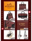 HERMES BIRKIN 25 TWO COLOUR (Pre-owned) - Rouge hermes / Black, Togo leather, Ghw