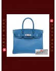 HERMES BIRKIN 30 (Pre-owned) Mykonos / Mykonos Blue, Clemence leather, Phw