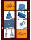 HERMES BIRKIN 30 (Pre-owned) Mykonos / Mykonos Blue, Clemence leather, Phw