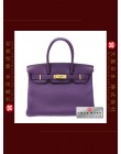 HERMES BIRKIN 30 (Pre-owned) Ultraviolet, Togo leather, Ghw