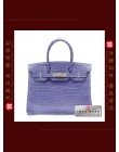 HERMES BIRKIN 30 (Pre-owned) Blue brighton, Niloticus crocodile skin, Phw