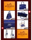 HERMES BIRKIN 30 (Pre-owned) Blue saphir, Niloticus crocodile skin, Phw