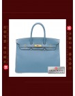 HERMES BIRKIN 35 (Pre-owned) Blue jean, Togo leather, Ghw