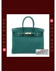 HERMES BIRKIN 35 (Pre-owned) Malachite / Malachite green, Togo leather, Ghw