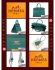 HERMES BIRKIN 35 (Pre-owned) Malachite / Malachite green, Togo leather, Ghw