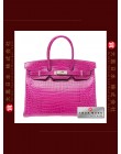 HERMES BIRKIN 35 (Pre-owned) Rose Scheherazade, Porosus crocodile skin, Phw