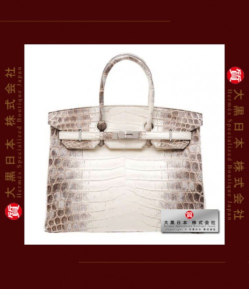 HERMES BIRKIN 35 (Pre-owned) - Himalaya, Matt niloticus crocodile skin, Phw