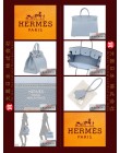 HERMES BIRKIN 40 (Pre-owned) Bleu lin / Linen blue, Togo leather, Phw