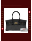 HERMES JPG Shoulder BIRKIN (Pre-owned) Black, Clemence leather, Ghw