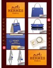 HERMES KELLY 25 TWO COLOUR (Pre-Owned) Sellier, Blue electric/Craie, Epsom leather, Ghw