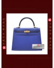 HERMES KELLY 25 TWO COLOUR (Pre-Owned) Sellier, Blue electric / Blue saphir, Epsom leather, Ghw