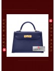 HERMES KELLY II BAG MINI (Pre-Owned) Sellier, Blue Sapphire, Epsom leather, Ghw