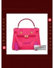 HERMES KELLY DOLL TWO COLOUR (Pre-Owned) Rose extreme / Rose pourpre, Swift leather, Ghw