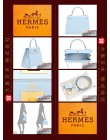 HERMES KELLY 28 (Pre-owned) - Sellier, Bleu brume, Epsom leather, Ghw